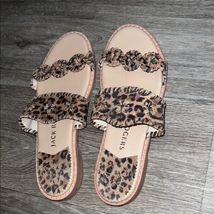 Jack Rogers Leopard Print Sandals